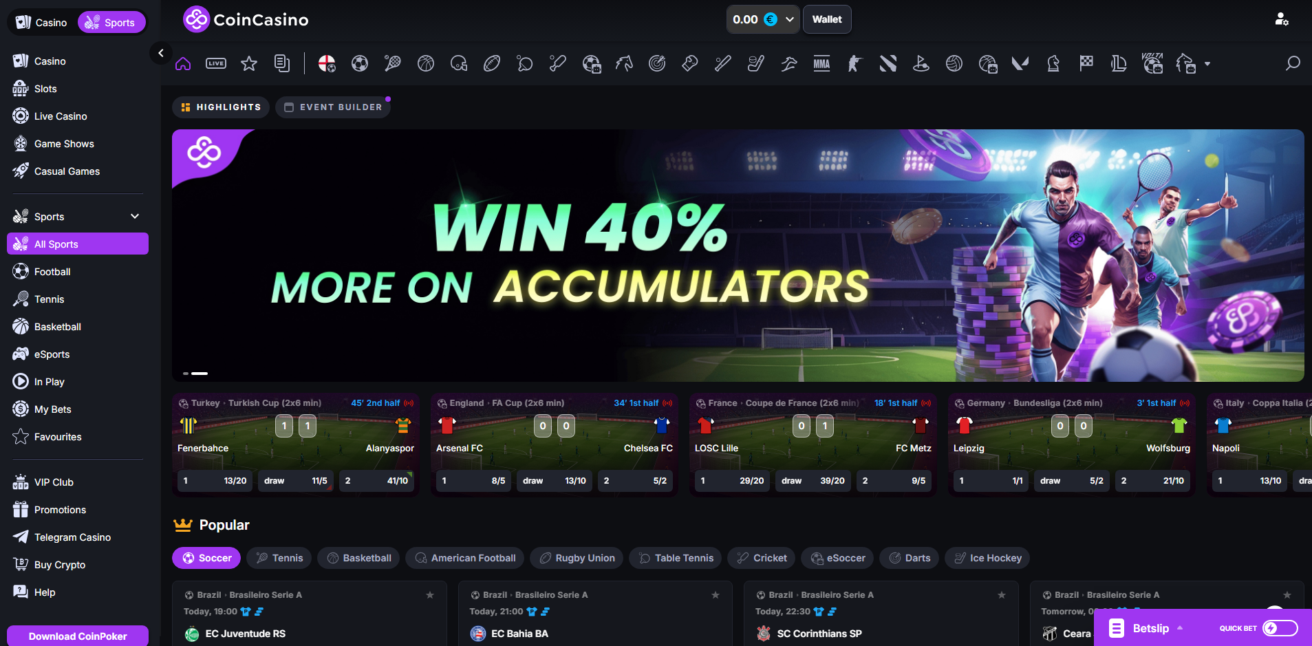 CoinCasino Sports